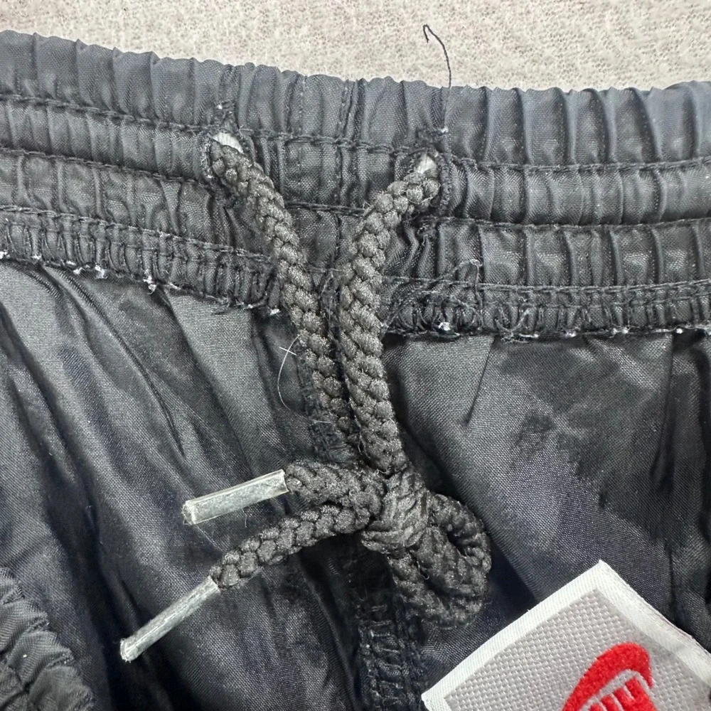 VTG Nike Sweatpants Mens Small Black Nylon Warm‎ Up Ankle Zip Joggers Soccer Gym